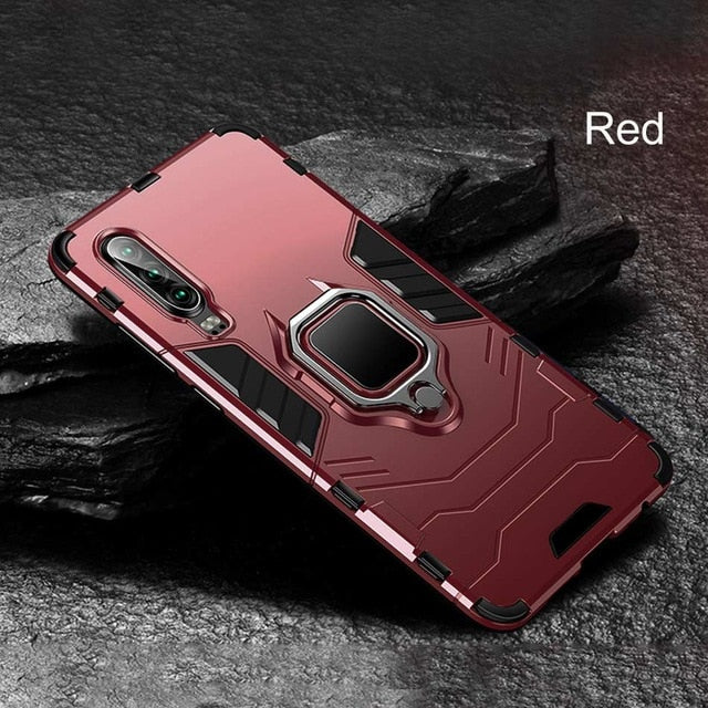 Luxury Car Holder Ring Case On For Huawei P30 P20 Lite Honor 8x Max Shockproof Case Cover Mate 20 P20 P30 Pro Soft Bumper Case - Amzon World