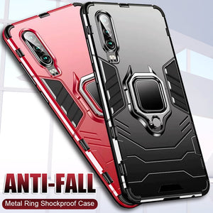 Luxury Car Holder Ring Case On For Huawei P30 P20 Lite Honor 8x Max Shockproof Case Cover Mate 20 P20 P30 Pro Soft Bumper Case - Amzon World