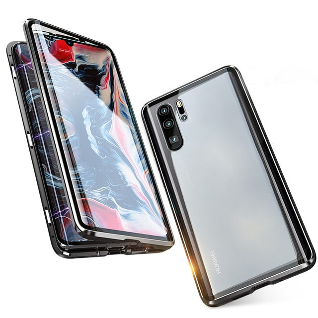 Luxury Full Body Protective Magnetic Case For Huawei P30 Pro P20 Mate 20 Pro 360 Tempered Glass Back Cover Huawei P30Pro Case On - Amzon World