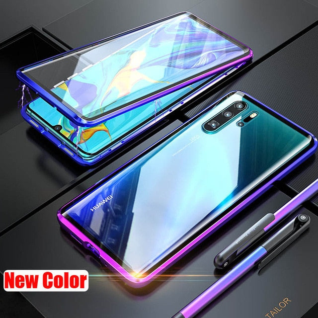 Luxury Full Body Protective Magnetic Case For Huawei P30 Pro P20 Mate 20 Pro 360 Tempered Glass Back Cover Huawei P30Pro Case On - Amzon World