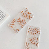 Luxury Glitter Transparent Case For iPhone 8 7 Plus X XS Max XR 11 Pro Max Gold Leaf  Clear Back Cover Soft Fundas Coque - Amzon World