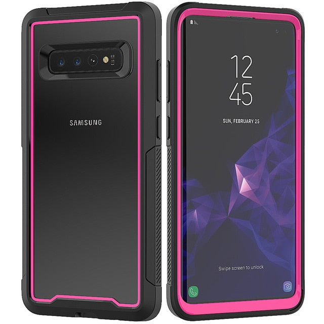 Luxury Hybrid Armor Shockproof Case For Samsung Galaxy S10 Plus S10E Phone Cover For Samsung Galaxy S10 E PC+TPU Protective Case - Amzon World