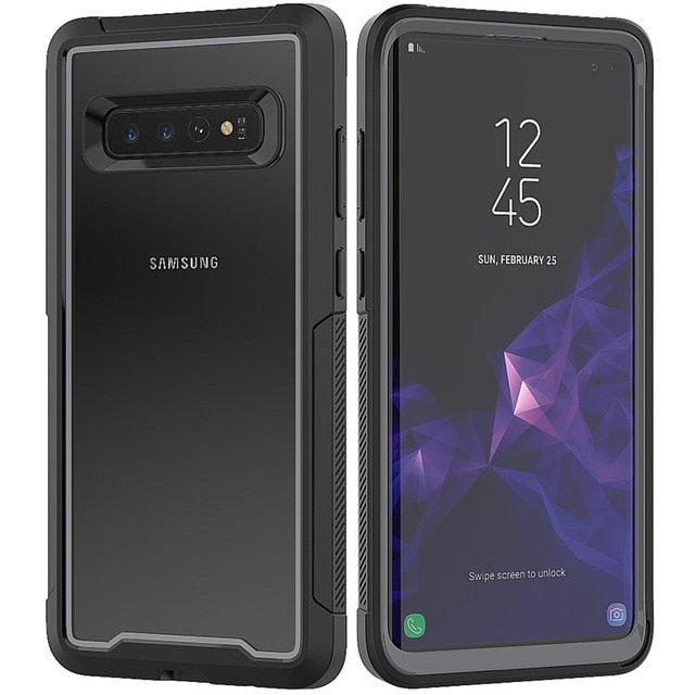 Luxury Hybrid Armor Shockproof Case For Samsung Galaxy S10 Plus S10E Phone Cover For Samsung Galaxy S10 E PC+TPU Protective Case - Amzon World