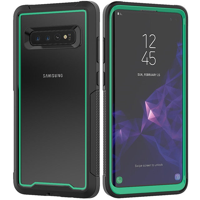 Luxury Hybrid Armor Shockproof Case For Samsung Galaxy S10 Plus S10E Phone Cover For Samsung Galaxy S10 E PC+TPU Protective Case - Amzon World
