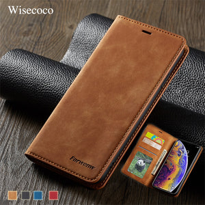 Luxury Leather Magnetic Flip Case for IPhone Xs Xr X 11 pro Max Wallet Card Holder Book Cover for IPhone 8 7 6 6s Plus 5 5s etui - Amzon World