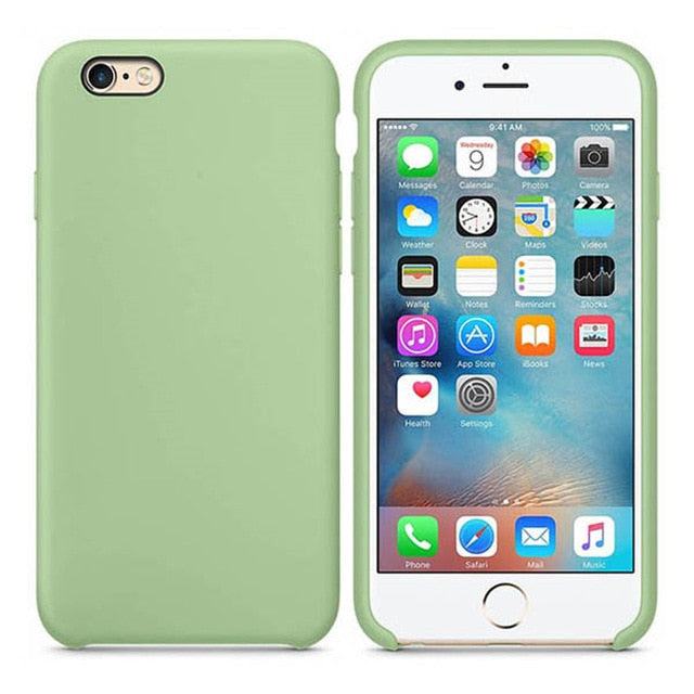 Luxury Original Official Silicone LOGO Case For iPhone 5SE 6s 7 8Plus Liquid Case For Apple iPhone 11 X XS Max XR 11pro MAX Case - Amzon World