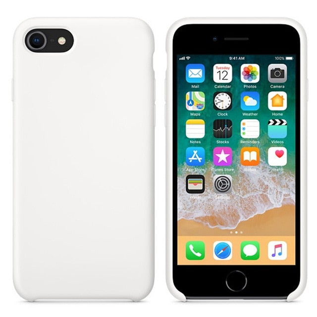 Luxury Original Official Silicone LOGO Case For iPhone 5SE 6s 7 8Plus Liquid Case For Apple iPhone 11 X XS Max XR 11pro MAX Case - Amzon World