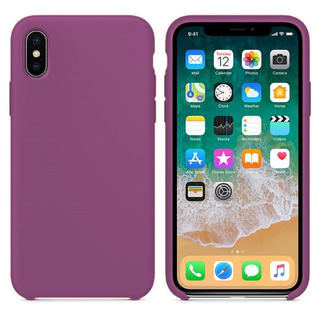 Luxury Original Official Silicone LOGO Case For iPhone 5SE 6s 7 8Plus Liquid Case For Apple iPhone 11 X XS Max XR 11pro MAX Case - Amzon World