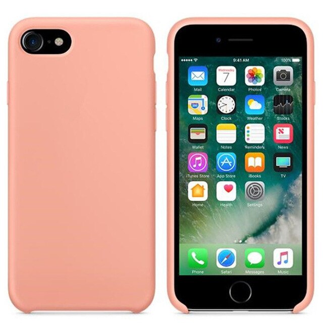 Luxury Original Official Silicone LOGO Case For iPhone 5SE 6s 7 8Plus Liquid Case For Apple iPhone 11 X XS Max XR 11pro MAX Case - Amzon World