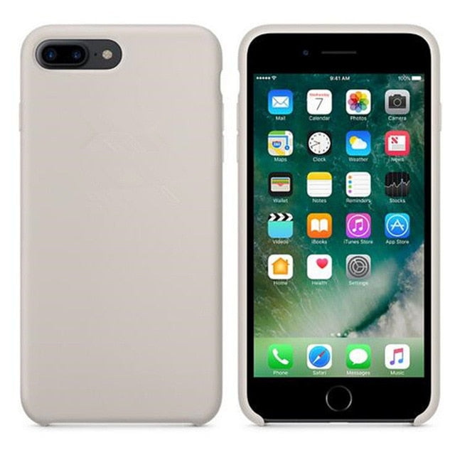 Luxury Original Official Silicone LOGO Case For iPhone 5SE 6s 7 8Plus Liquid Case For Apple iPhone 11 X XS Max XR 11pro MAX Case - Amzon World