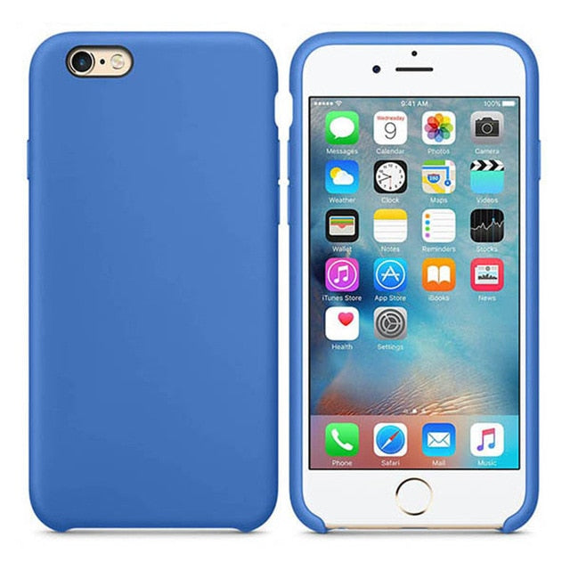 Luxury Original Official Silicone LOGO Case For iPhone 5SE 6s 7 8Plus Liquid Case For Apple iPhone 11 X XS Max XR 11pro MAX Case - Amzon World