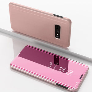 Luxury Smart View Flip Case For Samsung Galaxy S7 S8 S9 S10 Plus S10e Note 9 8 A10 A20 A30 A50 M10 M20 M30 Shockproof Case Cover - Amzon World