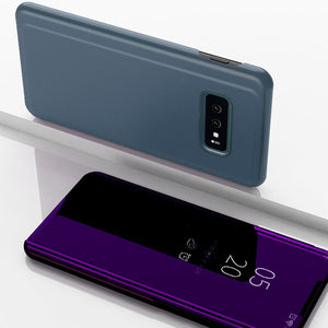 Luxury Smart View Flip Case For Samsung Galaxy S7 S8 S9 S10 Plus S10e Note 9 8 A10 A20 A30 A50 M10 M20 M30 Shockproof Case Cover - Amzon World