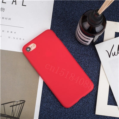 Luxury Soft Back Matte Color Cases for iPhone 7 plus 8 6 6s X XS max XR 5 5s SE Case Shockproof TPU Silicone Back Cover Capa - Amzon World