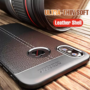 Luxury Soft Silicone Leather Case For iphone X 7 8 6 6s PLus Full Cover For iphone 5 5s se 10 X Ultra Thin TPU Shockproof Cases - Amzon World