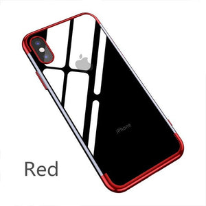 Luxury Transparent Case For iPhone X XS Max XR Ultra-thin Clear Plating Shining Soft TPU Case cover For iPhone XS XR Back Cover - Amzon World