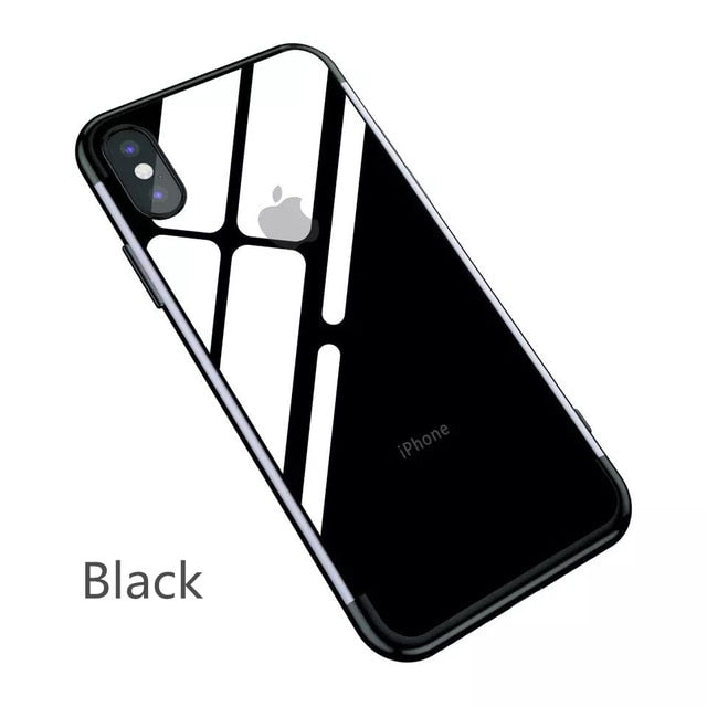 Luxury Transparent Case For iPhone X XS Max XR Ultra-thin Clear Plating Shining Soft TPU Case cover For iPhone XS XR Back Cover - Amzon World