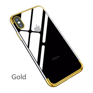 Luxury Transparent Case For iPhone X XS Max XR Ultra-thin Clear Plating Shining Soft TPU Case cover For iPhone XS XR Back Cover - Amzon World