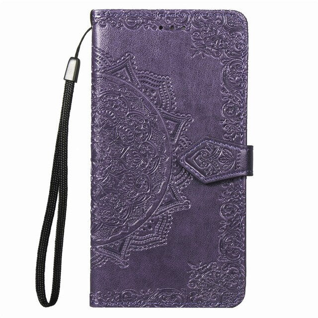 Luxury leather phone case For Honor 10 lite Flip Wallet Leather Case For Honor 10 lite P Smart 2019 Back Card Slot Phone Cases - Amzon World