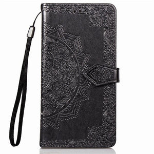 Luxury leather phone case For Honor 10 lite Flip Wallet Leather Case For Honor 10 lite P Smart 2019 Back Card Slot Phone Cases - Amzon World