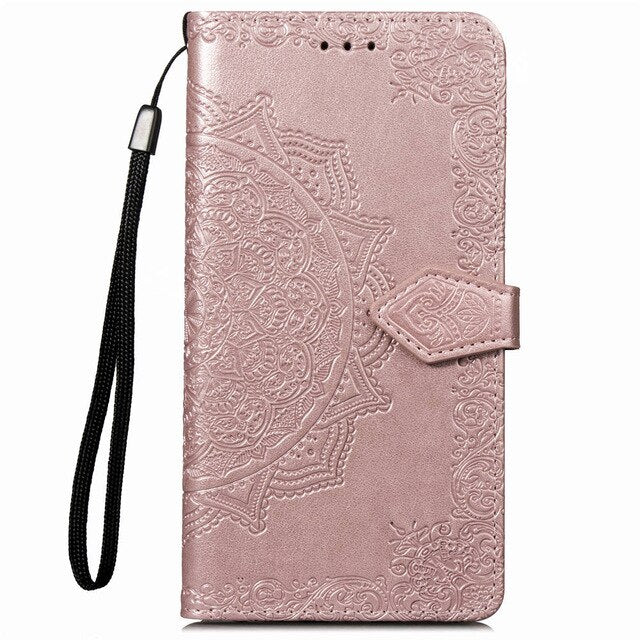 Luxury leather phone case For Honor 10 lite Flip Wallet Leather Case For Honor 10 lite P Smart 2019 Back Card Slot Phone Cases - Amzon World