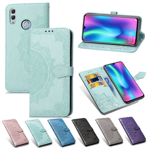 Luxury leather phone case For Honor 10 lite Flip Wallet Leather Case For Honor 10 lite P Smart 2019 Back Card Slot Phone Cases - Amzon World