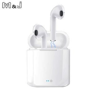 M&J i7s TWS Mini Wireless Bluetooth Earphone Stereo Headphone With Charging Box Mic For All Iphone Android Xiaomi Huawei 2 pcs - Amzon World