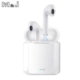 M&J i7s TWS Mini Wireless Bluetooth Earphone Stereo Headphone With Charging Box Mic For All Iphone Android Xiaomi Huawei 2 pcs - Amzon World