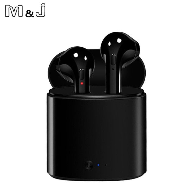 M&J i7s TWS Mini Wireless Bluetooth Earphone Stereo Headphone With Charging Box Mic For All Iphone Android Xiaomi Huawei 2 pcs - Amzon World