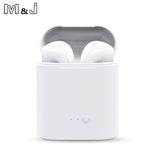 M&J i7s TWS Mini Wireless Bluetooth Earphone Stereo Headphone With Charging Box Mic For All Iphone Android Xiaomi Huawei 2 pcs - Amzon World
