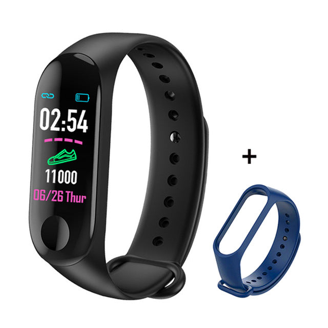 M3 Smart Band Sport Bracelet Blood Pressure & Heart Rate Monitor Smart Band Colorful Touch Screen Wristband Fitness Tracker - Amzon World