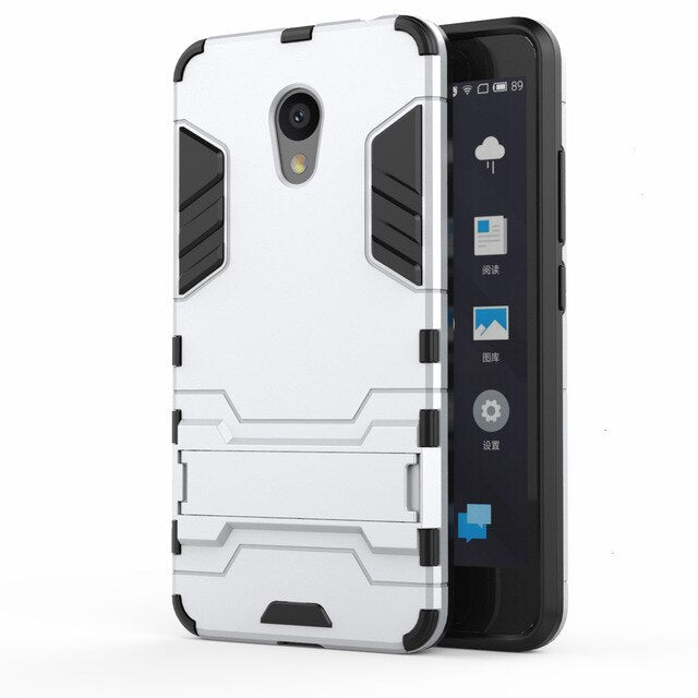 MEIZU M5C Case Armor Shockproof Stand Silicone Soft Protect Back Cover MEIZU M6 Note Case Meizu M5S A5 M5 M6T MX6 15 Plus Case - Amzon World