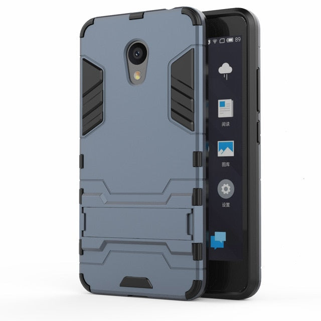 MEIZU M5C Case Armor Shockproof Stand Silicone Soft Protect Back Cover MEIZU M6 Note Case Meizu M5S A5 M5 M6T MX6 15 Plus Case - Amzon World