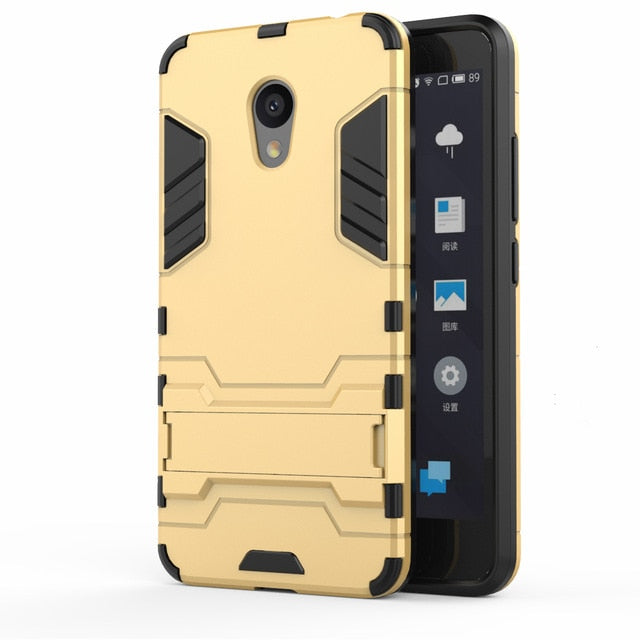 MEIZU M5C Case Armor Shockproof Stand Silicone Soft Protect Back Cover MEIZU M6 Note Case Meizu M5S A5 M5 M6T MX6 15 Plus Case - Amzon World