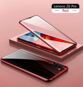 Magnetic Adsorption Case for Lenovo Z6 Pro Shockproof 360 Metal Frame Double Sided Tempered Glass Cover for Lenovo Z6 Pro Cases - Amzon World