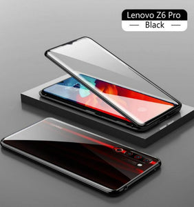 Magnetic Adsorption Case for Lenovo Z6 Pro Shockproof 360 Metal Frame Double Sided Tempered Glass Cover for Lenovo Z6 Pro Cases - Amzon World