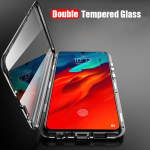 Magnetic Adsorption Case for Lenovo Z6 Pro Shockproof 360 Metal Frame Double Sided Tempered Glass Cover for Lenovo Z6 Pro Cases - Amzon World