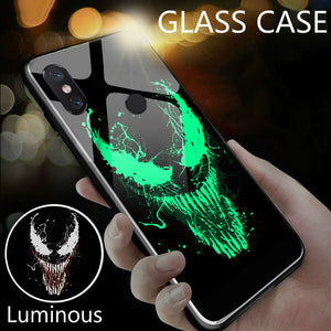 Marvel Venom Iron Man Luminous Glass Phone Case For Xiaomi Mi 8 9 SE Lite Redmi Note 4X 5 6 7 Pro Plus Black Panther Cover Coque - Amzon World