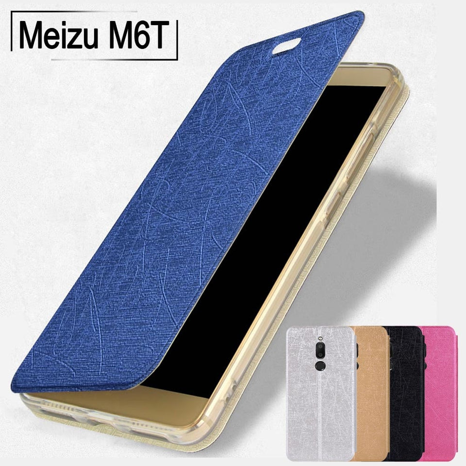 Meizu M6T case global Meizu M6T 6T cover Slim PU leather soft TPU stand flip case for Meizu MX6 M6 Note M6S case meilan 6T cover - Amzon World