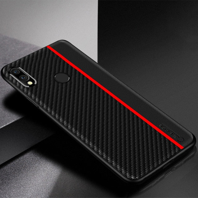 Meizu Note 9 Case Global Version Original CENMASO Carbon Fiber PU Leather Protection Cover Meizu Note 9 Cover Meizu Note9 Case - Amzon World