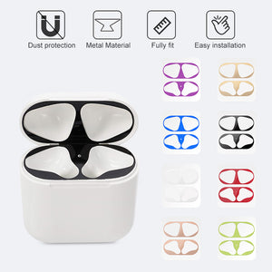 Metal Dust Guard sticker for Apple AirPods Case Cover Dust-proof Protective Sticker Skin Protector for Air Pods Accessories - Amzon World