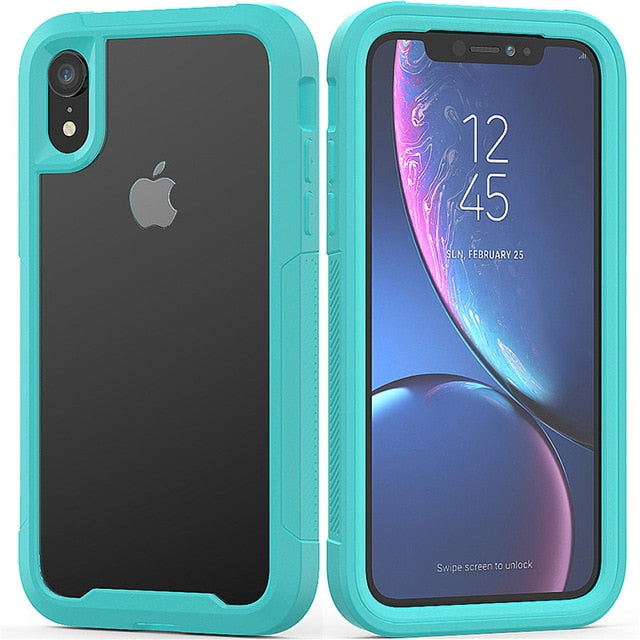 Military Shock Absorption Case For iPhone X XR XS XS Max Transparent Ultra-Thin PC+TPU Protective Case For iPhone 6 6S 7 8 Plus - Amzon World