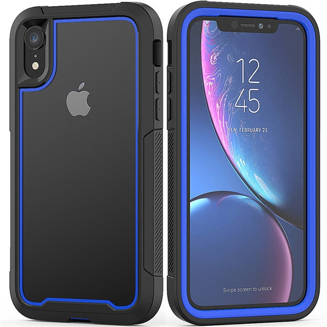 Military Shock Absorption Case For iPhone X XR XS XS Max Transparent Ultra-Thin PC+TPU Protective Case For iPhone 6 6S 7 8 Plus - Amzon World