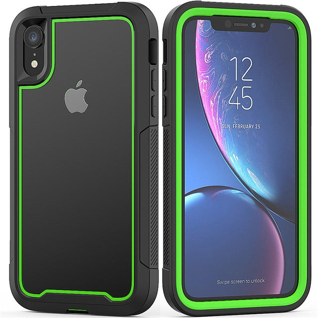 Military Shock Absorption Case For iPhone X XR XS XS Max Transparent Ultra-Thin PC+TPU Protective Case For iPhone 6 6S 7 8 Plus - Amzon World