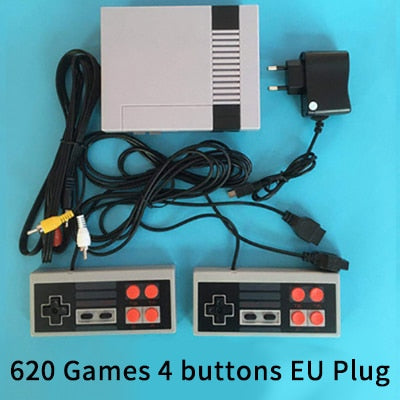 Mini TV Handheld Family Recreation Video Game Console AV Port Retro Built-in 620 Classic Games Dual Gamepad Gaming Player - Amzon World
