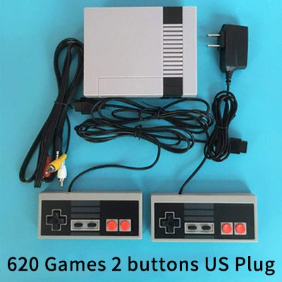Mini TV Handheld Family Recreation Video Game Console AV Port Retro Built-in 620 Classic Games Dual Gamepad Gaming Player - Amzon World