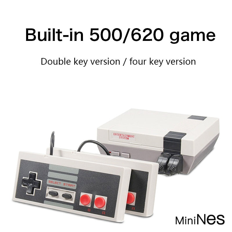 Mini TV Handheld Family Recreation Video Game Console AV Port Retro Built-in 620 Classic Games Dual Gamepad Gaming Player - Amzon World