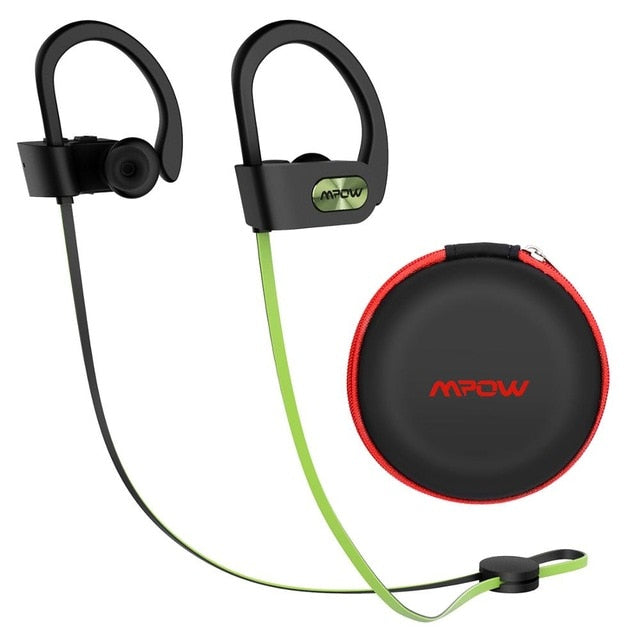 Mpow Flame IPX7 Waterproof Bluetooth 4.1 Headphones Noise Cancelling Earphone HiFi Stereo Wireless Sports Earbuds with Mic Case - Amzon World