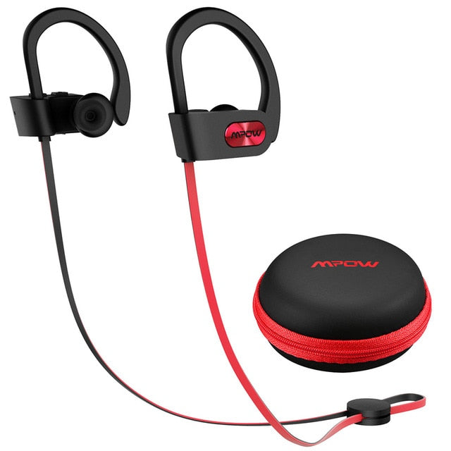 Mpow Flame IPX7 Waterproof Bluetooth 4.1 Headphones Noise Cancelling Earphone HiFi Stereo Wireless Sports Earbuds with Mic Case - Amzon World