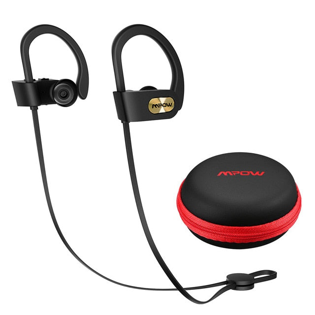 Mpow Flame IPX7 Waterproof Bluetooth 4.1 Headphones Noise Cancelling Earphone HiFi Stereo Wireless Sports Earbuds with Mic Case - Amzon World